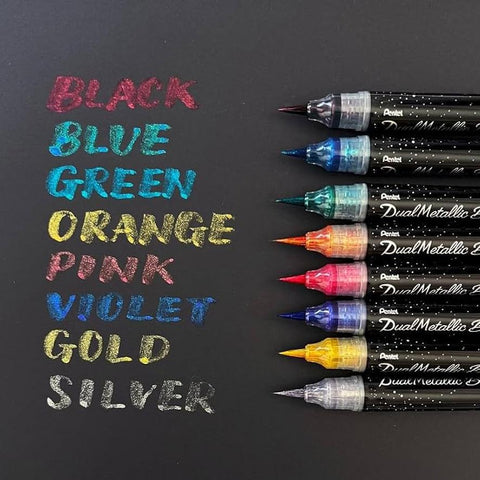 Dual Metallic Brush Pens