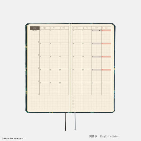 Hobonichi Techo Weeks 2027 Planner, Moomin: A Day in the Life of Snufkin