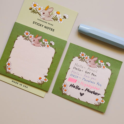 Jackalope's Garden Sticky Notes, Green