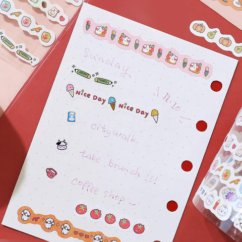 Mini Linea Sticker Roll, Red