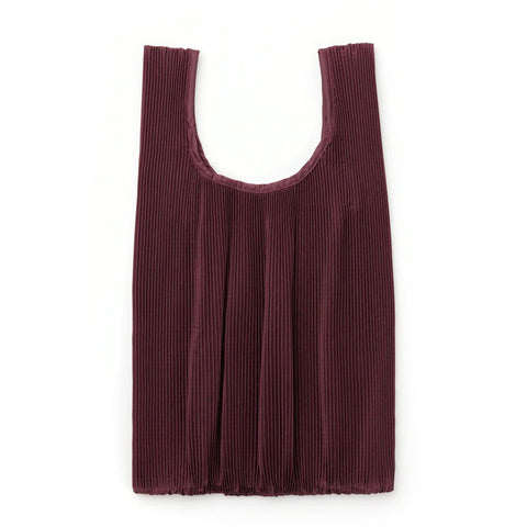 Pleated Baggu: Mahogany
