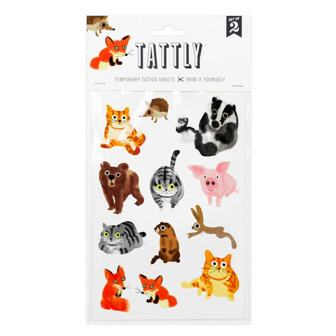 Furry Friends Tattoo Sheets