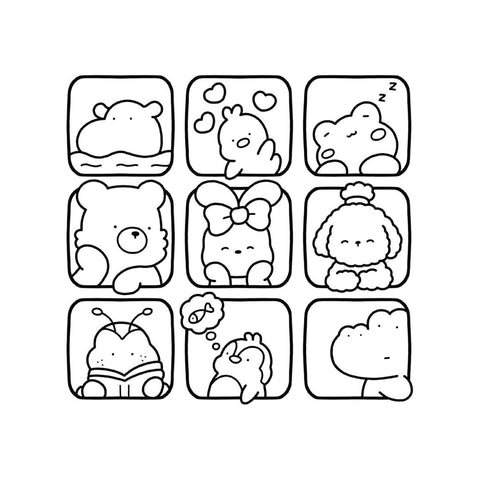 Cozy Friends Coloring Book