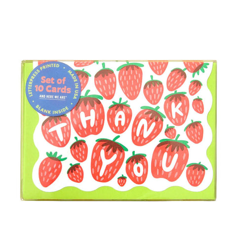 Strawberry Thank You Card Set
