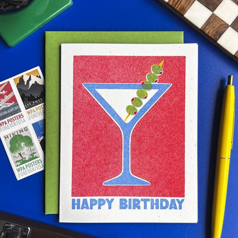 Happy Birthday Martini Card