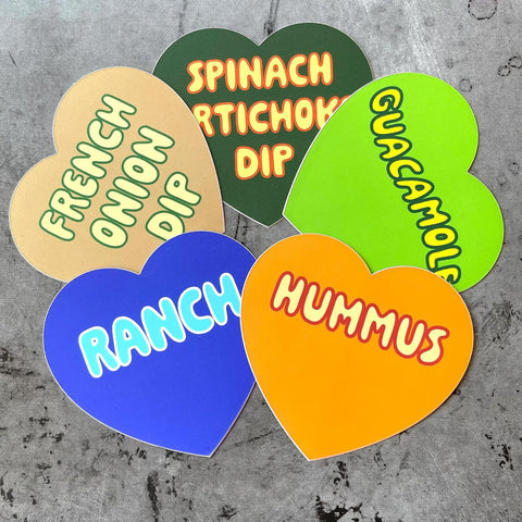 Food Heart Stickers