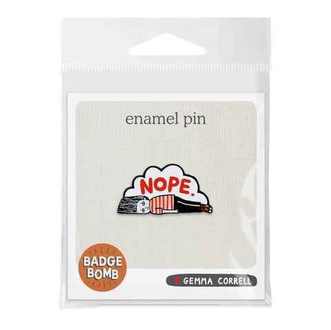 Nope Girl Enamel Pin