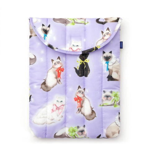 Puffy Laptop Sleeve: Fancy Cats, 13-14"