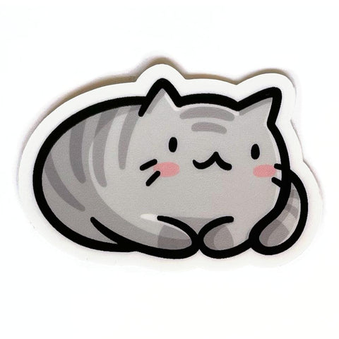 Gray Cat Mini Sticker