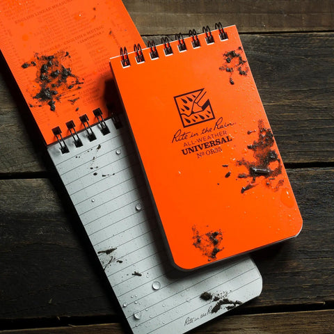 All-Weather Top Spiral Memo Pad, Bright Orange
