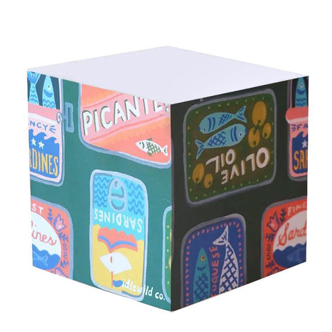 Tinned Fish Sticky Note Cube