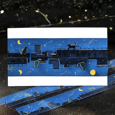 Late Night Cats Washi Tape