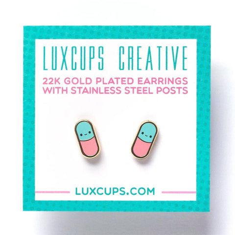 Happy Pill Earrings