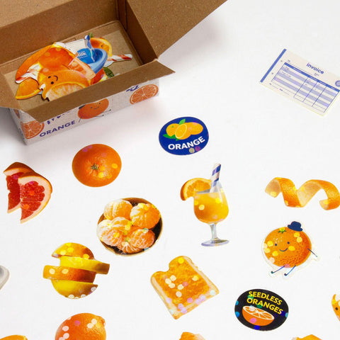 Orange Hako Seal Stickers