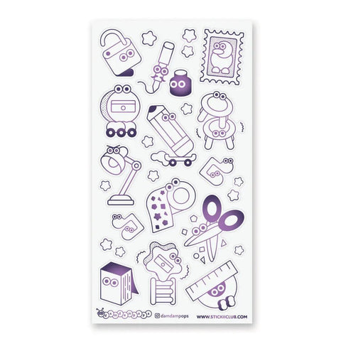 Googly-Eyed Supplies Sticker Sheet