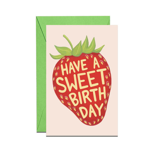 Sweet Strawberry Mini Birthday Card