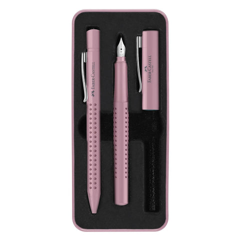 Grip 2010 Harmony Fountain + Ballpoint Pen Gift Set, Rose Shadows