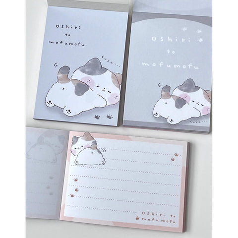 Fluffy Booty Cat Mini Notepad