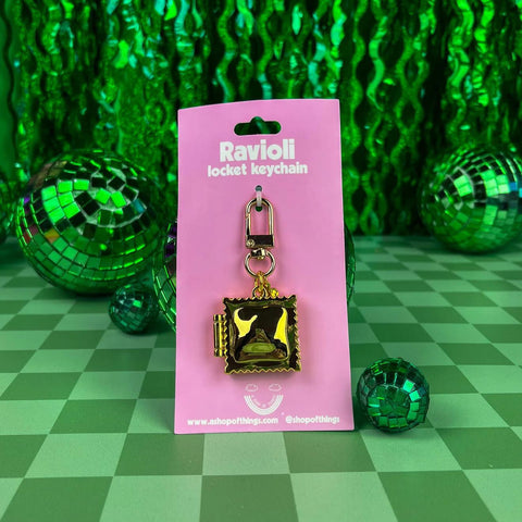 Ravioli Locket Keychain