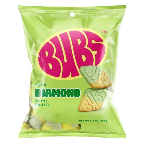 BUBS Tutti Frutti Diamond Sour Foam Candy