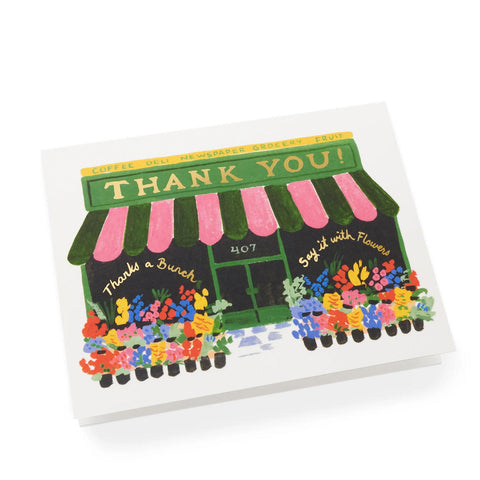 Flower Shop Thank You Card
