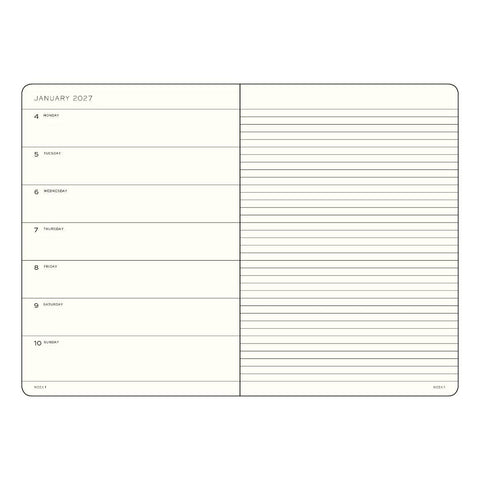Softcover 2027 Weekly Planner + Notebook