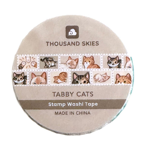 Tabby Cats Stamp Washi Tape