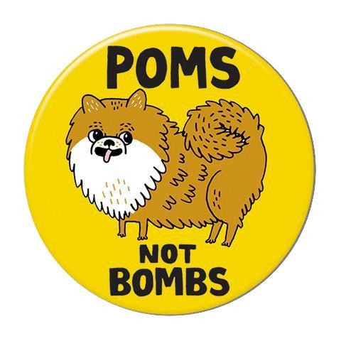 Poms Not Bombs Magnet