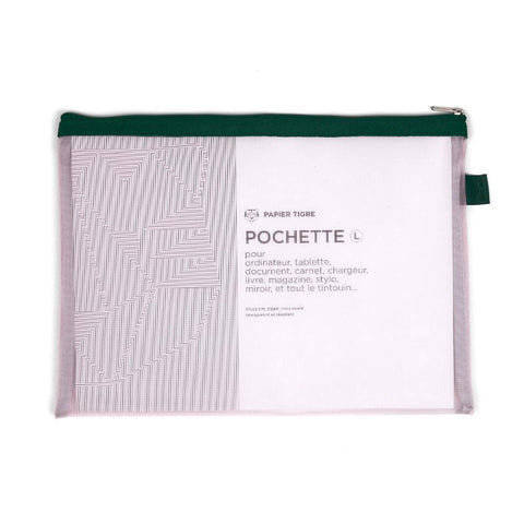 Large Mesh Pocket, Powdery Pink