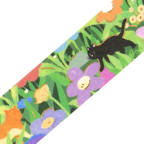 Cats in a Flowering Meadow Washi Tape