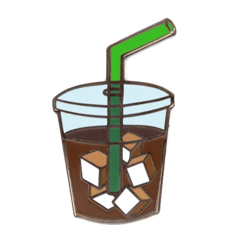 Iced Coffee Enamel Pin