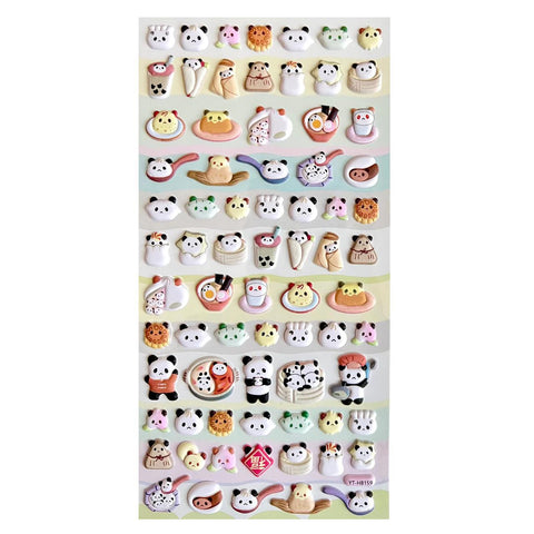 Panda Puffy Stickers
