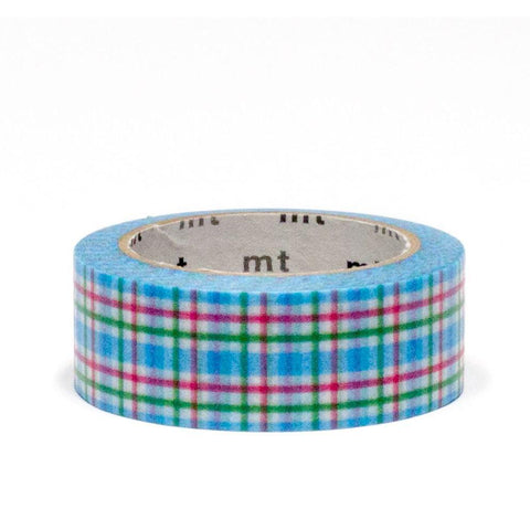 Colorful Checkered Blue Washi Tape