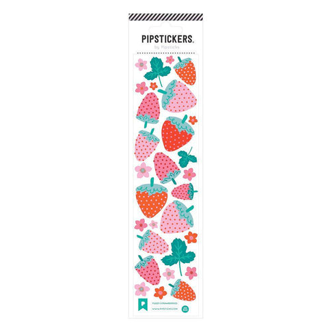 Fuzzy Strawberry Stickers