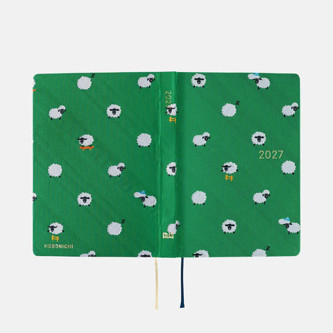 Hobonichi Techo A6 Hon 2027 Planner, Bow + Tie: Sheep Sheep Sheep