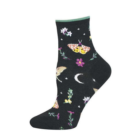 Botanical Moths Mini Crew Socks