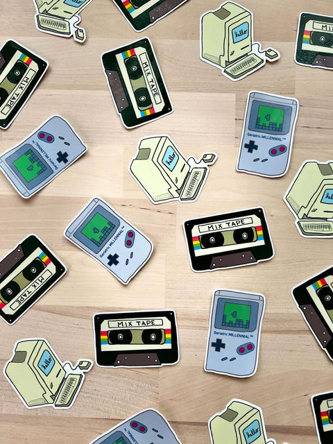 Geriatric Millennial Gameboy Sticker