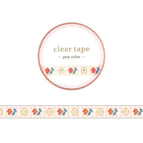 Pop Color Flower Clear Tape