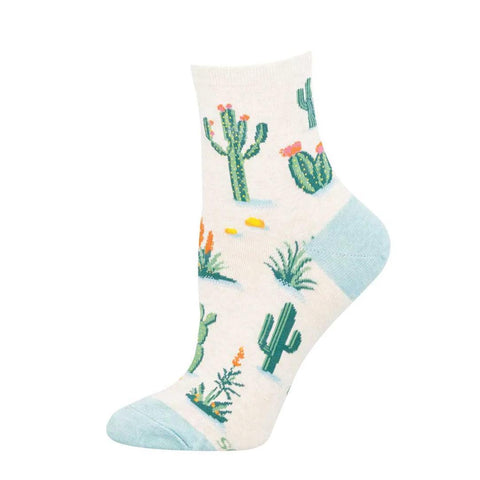 Deserted By My Cactus Mini Crew Socks