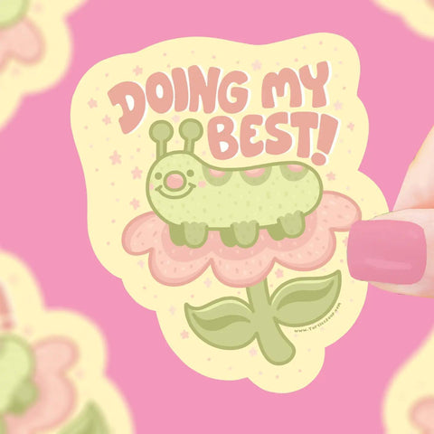 Caterpillar Doing My Best Sticker