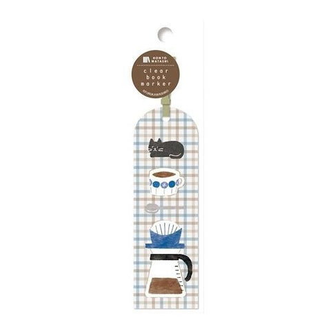Clear Bookmark, Coffee Cat