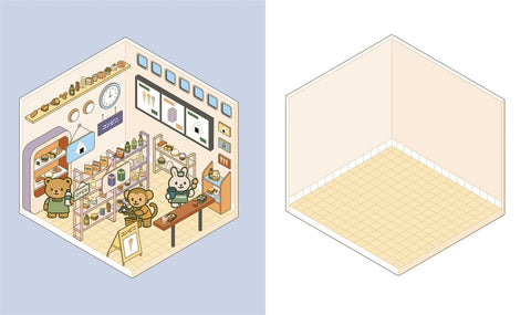 Cute 'n' Cozy Sticker Therapy: Convenience Stores