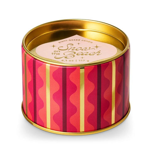 Snow on the Beach Hotel Tin Candle