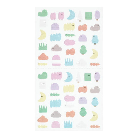 Side-Frame Loose Illustration Sticker Sheet