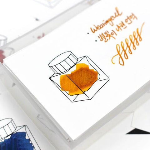Horizontal Ink Color Swatch Cards