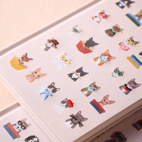 Studious Cats Embroidered Journal