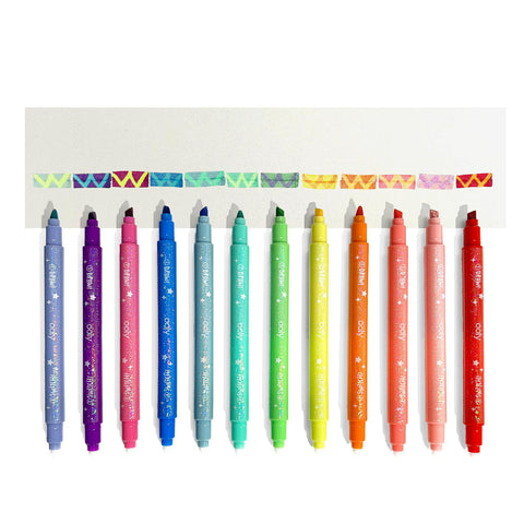 Switch-eroo Sparkle: Glittery Color Changing Markers Set