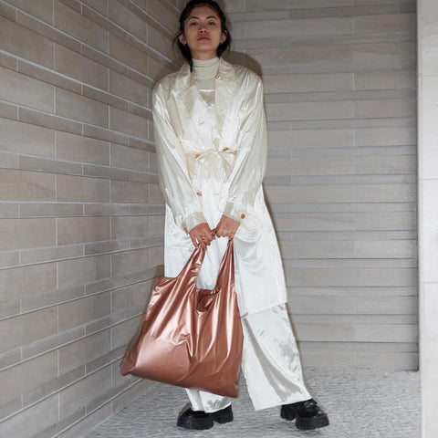 Metallic Rose Gold Tote Bag