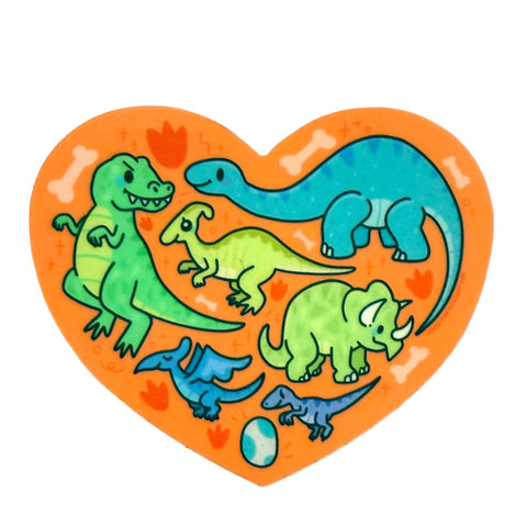 Dinosaur Heart Sticker