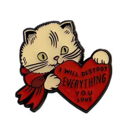 Cat Destroy Enamel Pin